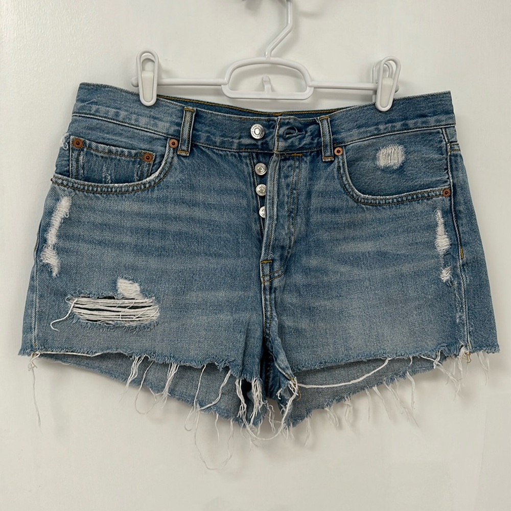 Allsaints denim cutoff shorts